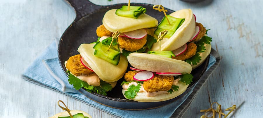 chicken nugget bao buns