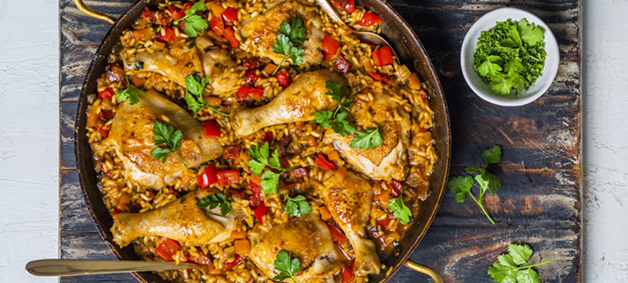 chicken and chorizo paella