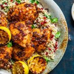 harissa-spiced chicken thighs