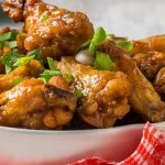 chicken wings with blue-cheese sauce