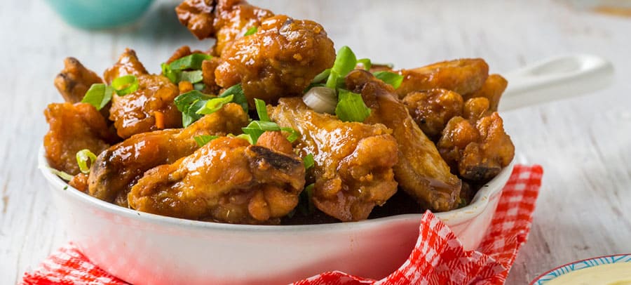 chicken wings with blue-cheese sauce