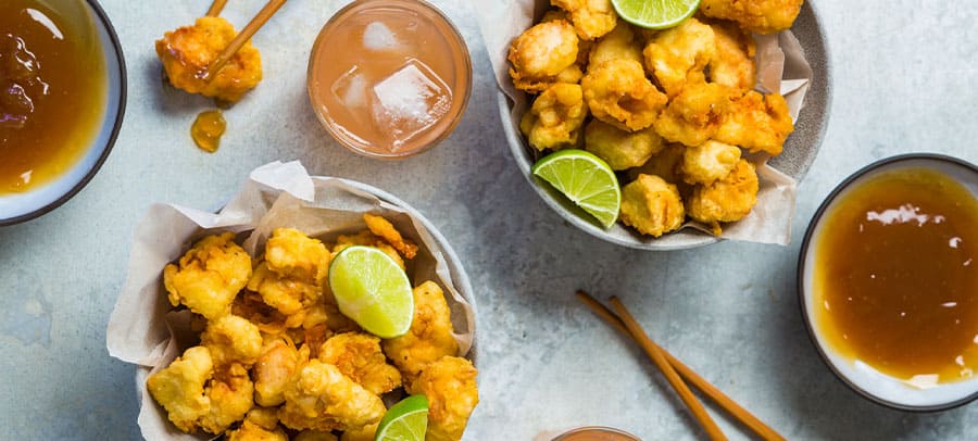 tempura-battered chicken bites