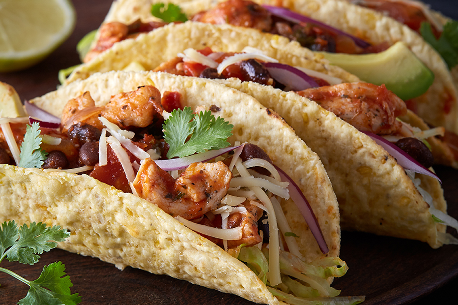 Tex-mex chicken tacos