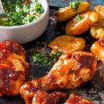 chicken with crispy potatoes