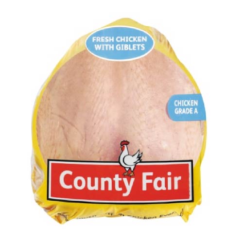 County Fair Fresh Chicken with Giblets (in bag) Astral Chicken