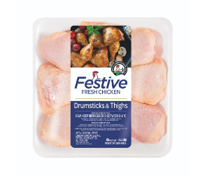 Festive chicken drumsticks