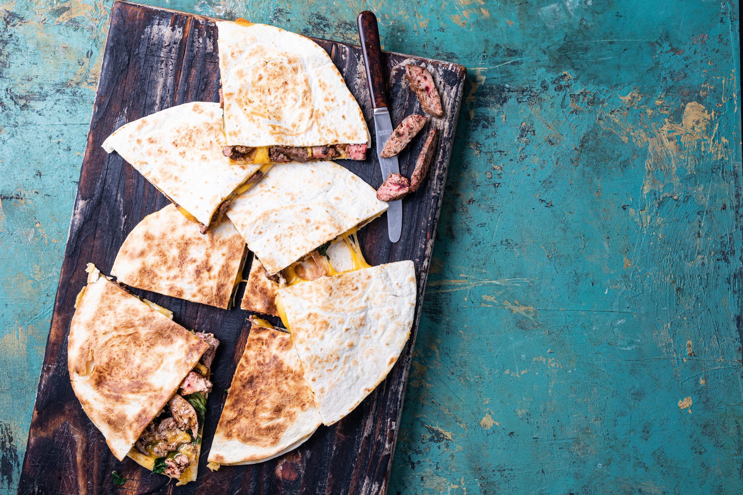 chicken liver flatbreads