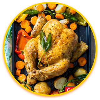 roast chicken veggies