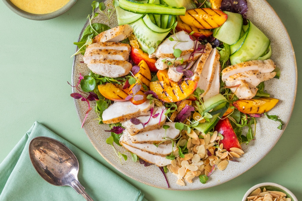 Spiced chicken salad with sweet curry dressing Astral Chicken