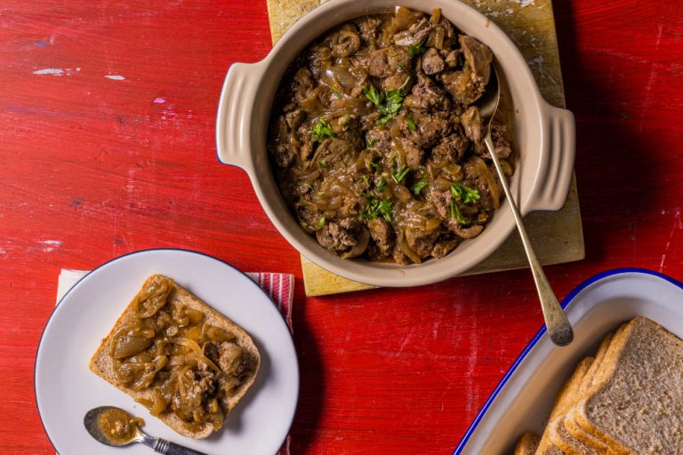 Onion chicken livers Astral Chicken