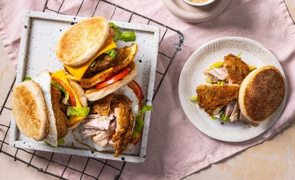 Southern fried chicken brekkie muffin - Astral Chicken